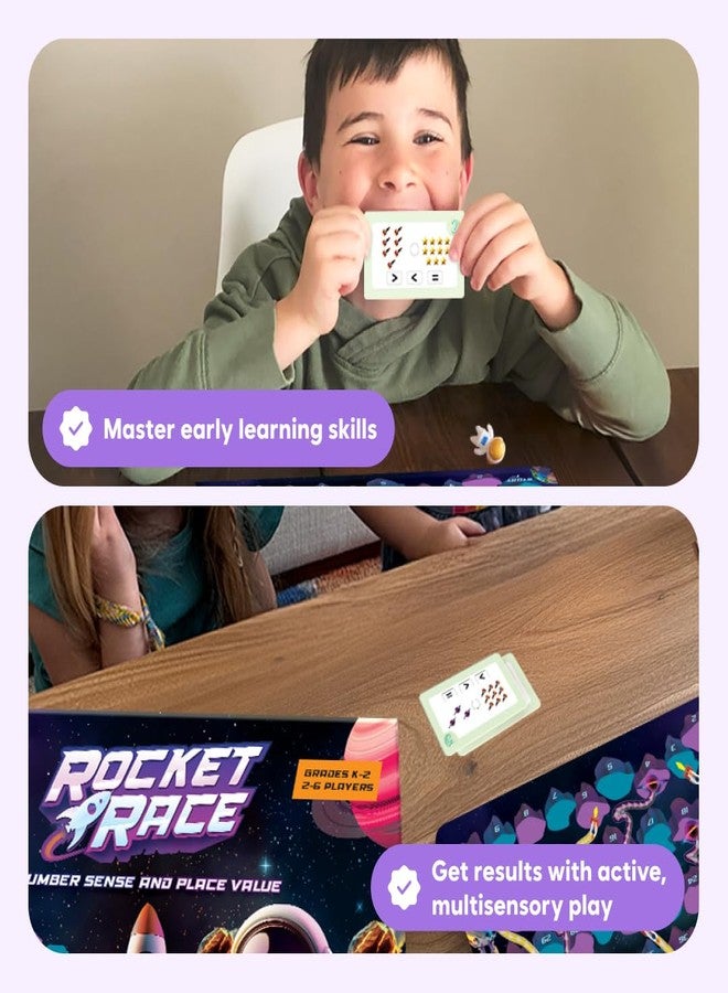 The Fidget Game Rocket Race - Math Board Game for Kids Ages 5-8 | Build Foundational Skills in Number Sense, Comparing, and Place Value | Classroom Must Have for Grades K-2 - Image 4